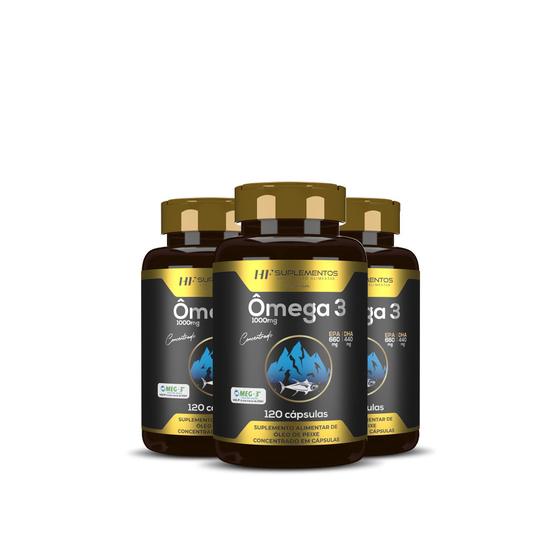 Imagem de 3X Omega 3 Concentrado Meg 3 120 Caps Premium Hf Suplementos