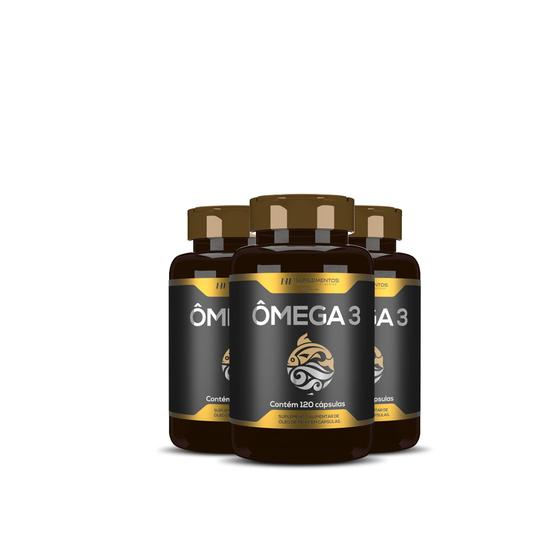 Imagem de 3X Omega 3 Oleo De Peixe Premium 120Caps Hf Suplementos