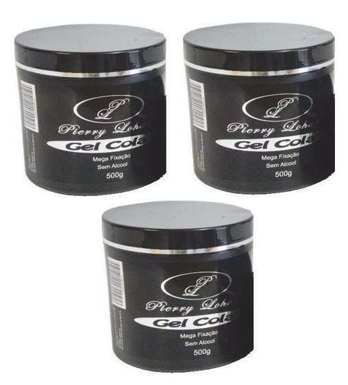 Imagem de 3x PIERRY LOHAN 500G Gel Cola - Gel para Penteados