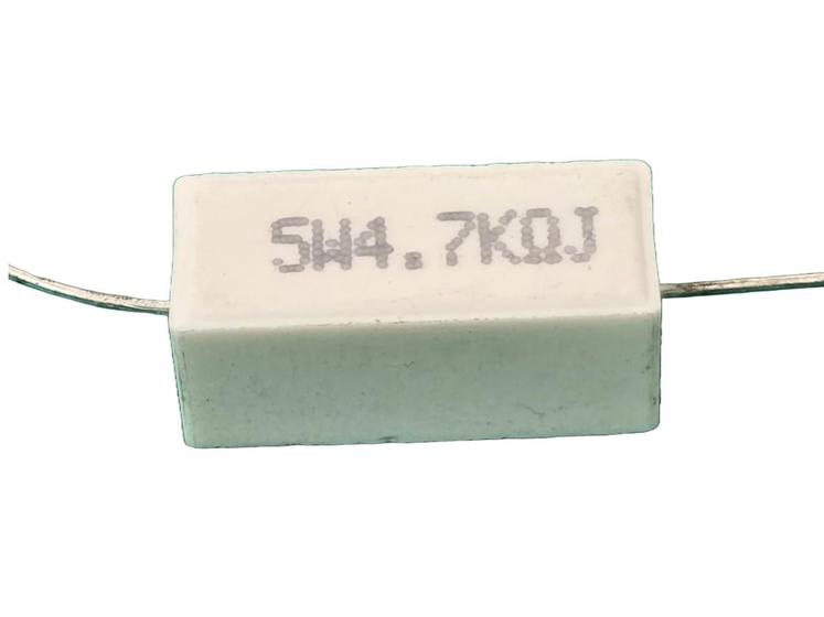 Imagem de 3x Resistor 4k7 5w 5% Porcelana