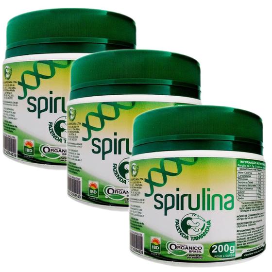 Imagem de 3x Spirulina Fazenda Tamanduá Em Pó - 200g