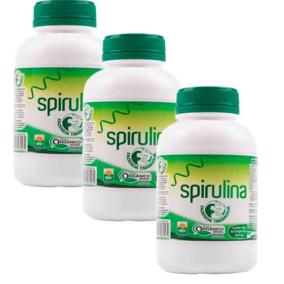 Imagem de 3x Spirulina Orgânica 180gr Fazenda Tamanduá