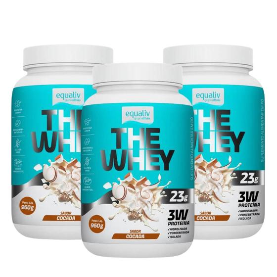 Imagem de 3x The Whey Proteína Equaliv Cocada 960g