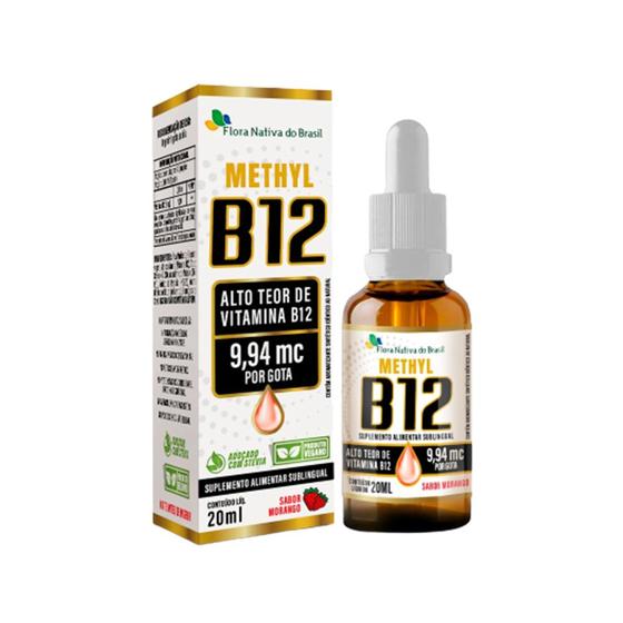 Imagem de 3x Vitamina B12 Metilcobalamina 9,94mcg Por Gota 20ml - Flora Nativa