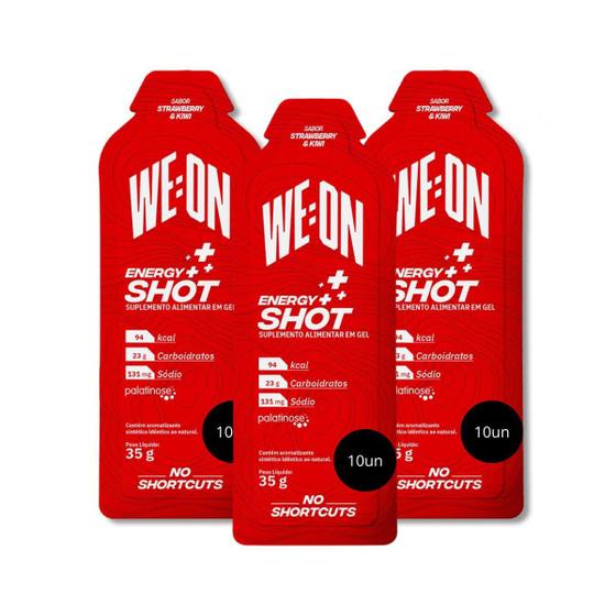 Imagem de 3x Weon Energy Shot Gel Morango e Kiwi Caixa 10 Unidades