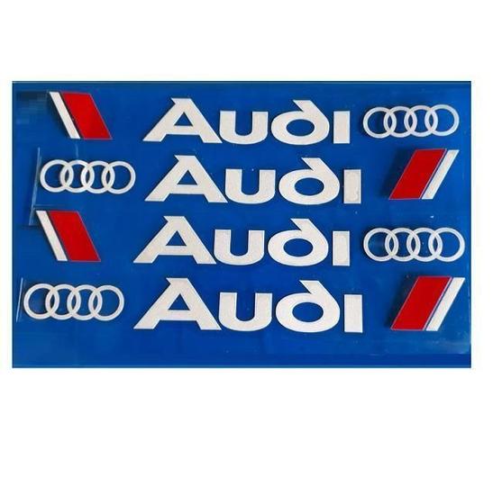 Imagem de 4 Adesivo Logo Emblema Maçaneta Lateral Audi Rs Sport Etc..