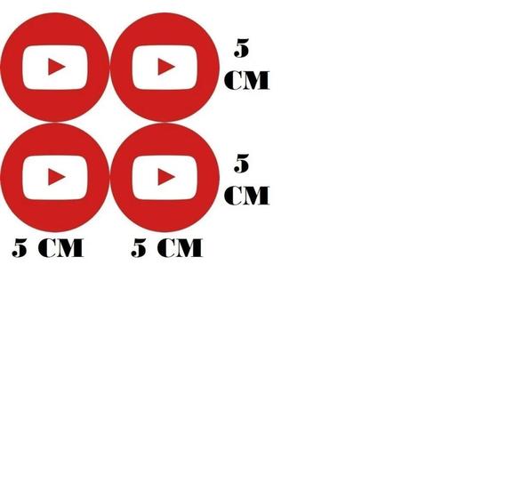 Imagem de 4 Adesivos Logo Circular Youtube
