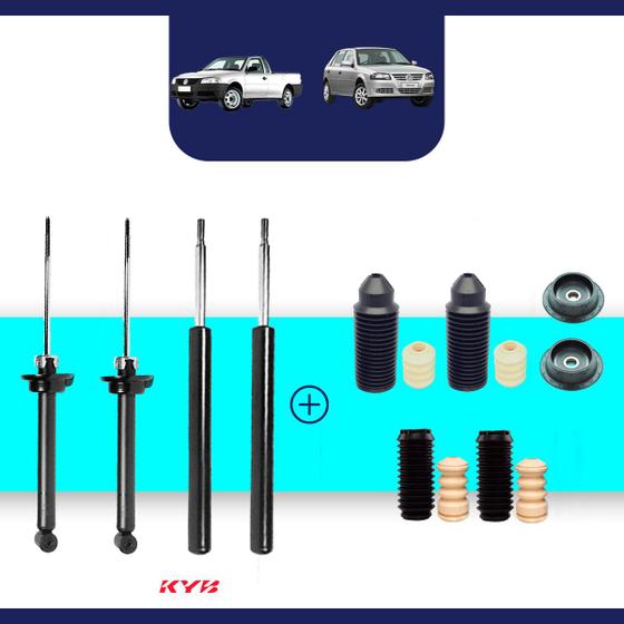 Imagem de 4 Amortecedor 4 Kit Batente Gol G2 a G4 Parati 1995 a 2013