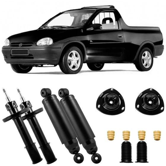 Imagem de 4 Amortecedor Corsa Pick Up 95 a 2003 Dianteiro Traseiro Cofap e Kit