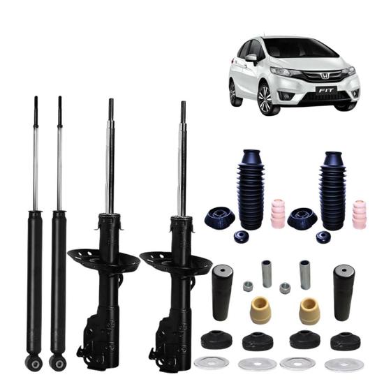 4 Amortecedor Kayaba Honda City + Kit Traseiro E Dianteiro Menor preço em 4 Amortecedor Kayaba Honda City + Kit Traseiro E Dianteiro
