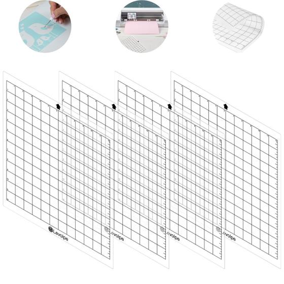 Imagem de 4 Bases De Corte P/ Silhouette Cameo Plotter Com Cola 30x30