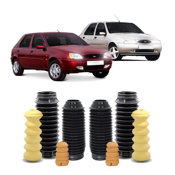 Imagem de 4 Batente Coifa Dianteiro Traseiro Ford Fiesta 1996 Até 2002