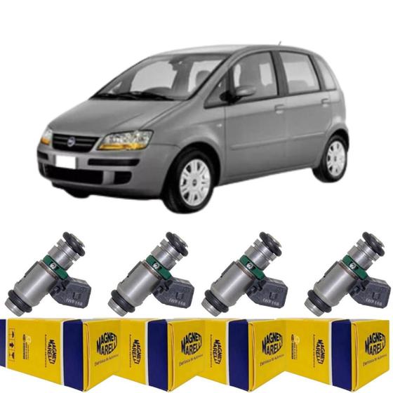 Imagem de 4 Bico Injetores Idea 1.8 2004 A 2020 Iwp168 Magneti Marelli