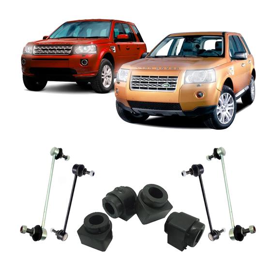 Imagem de 4 Bieleta + Bucha Dianteira Traseira Freelander 2 2008 09 10