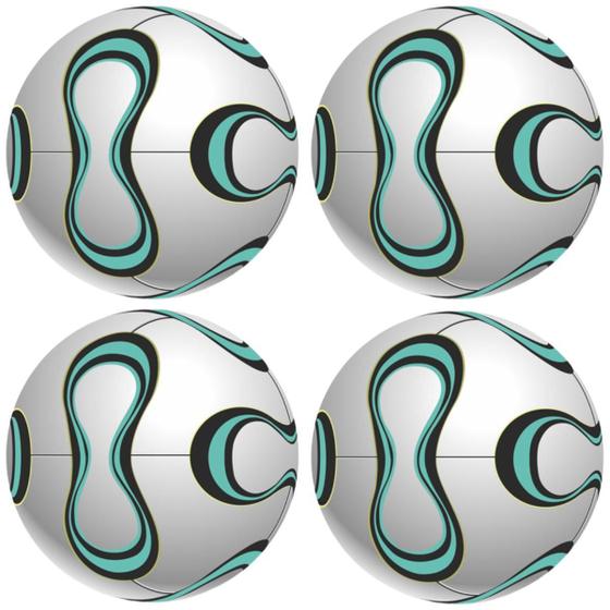 Imagem de 4 Bolas De Futebol Tamanho 5 Padrão Campo 260G Zippy Toys