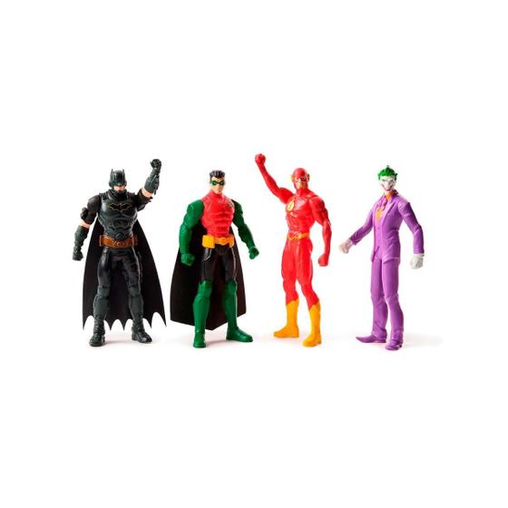 Imagem de 4 Bonecos DC Coringa, Robin, Batman e Flash - SUNNY