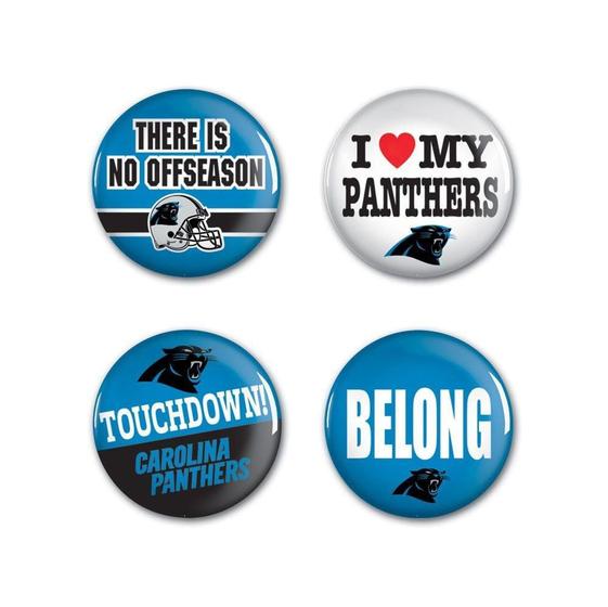 Imagem de 4 Bottons Pins Carolina Panthers NFL