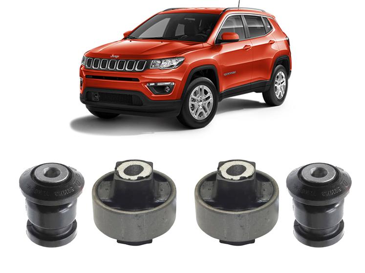 Imagem de 4 Buchas Maior Menor Leque Jeep Compass 2017 2018 2019 2020