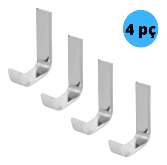 4 Cabide Gancho Simples Alumínio Aço Inox Porta Toalha Rosto Menor preço em 4 Cabide Gancho Simples Alumínio Aço Inox Porta Toalha Rosto
