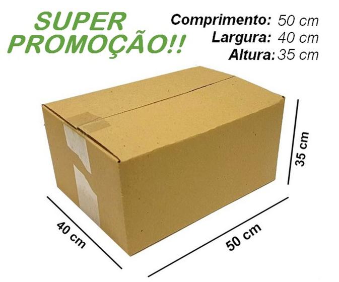 Imagem de 4 Caixas de Papelão Grande 50x40x35 - Nova Atacado Transporte Resistente Estoque Mudança 