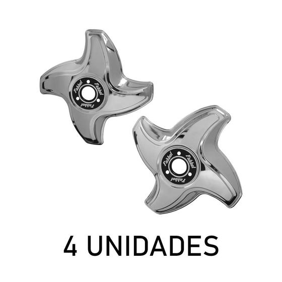 Imagem de 4 Calota Hélice 4 Pontas Helicoidal Aro 16/17,5 - p Rodoar