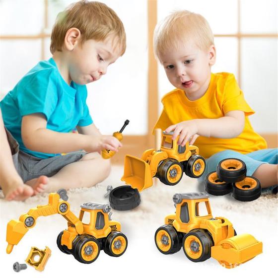 Imagem de 4 Carrinhos Brinquedo Monta e Desmonta (DIY) - Diversos Modelos