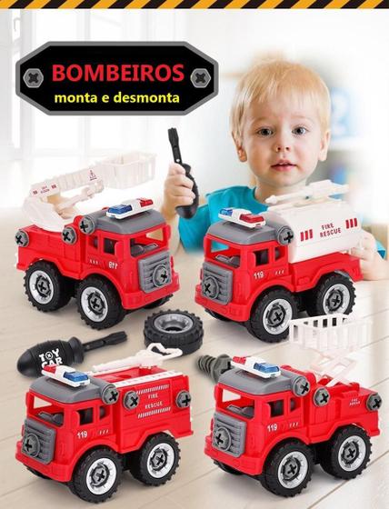 Imagem de 4 Carrinhos Brinquedo Monta E Desmonta Diy Diversos Modelos