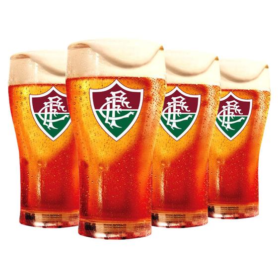 Imagem de 4 Copos P/ Cerveja Edição Limitada Fluminense 120 Anos 425ml