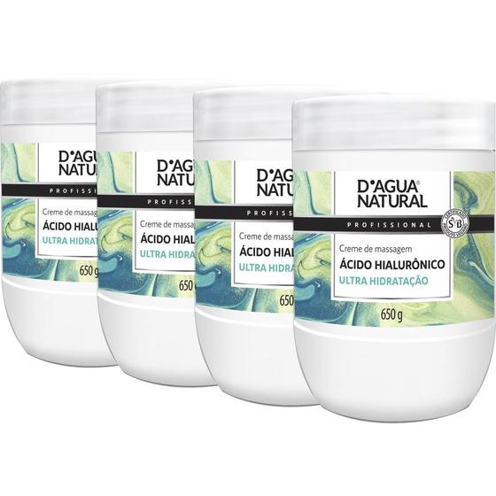 Imagem de 4 Creme Massagem Acido Hialuronico Anti-Idade Dagua Natural