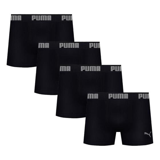 Imagem de 4 Cuecas Boxer Box Sem Costura Masculina Adulta Microfibra