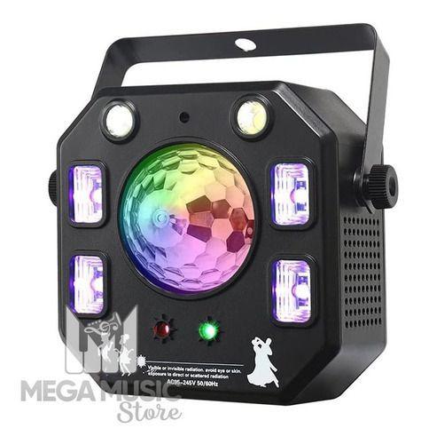 Imagem de 4 Derby 4em1 Mult Raio Rgbw Strobo Laser Luz Uv Dmx Dj Balada