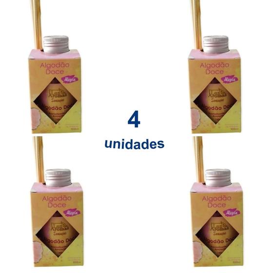 Imagem de 4 Difusor Ambiente Vareta Aromatizante Aromas Odorizador Perfume Casa 100ml da Luz Aromas - Envio Já