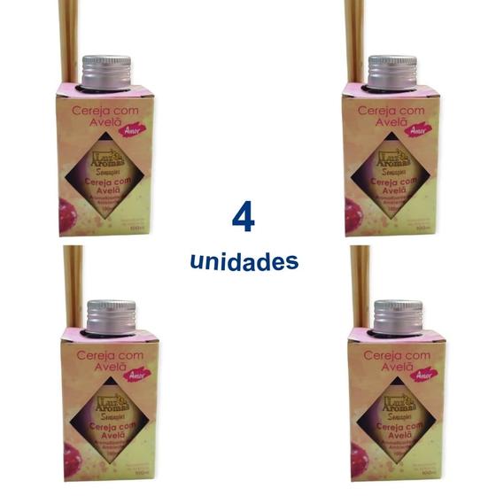 Imagem de 4 Difusor Ambiente Vareta Aromatizante Aromas Odorizador Perfume Casa 100ml da Luz Aromas - Envio Já