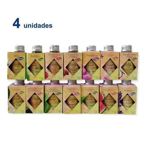 Imagem de 4 Difusor Ambiente Vareta Aromatizante Aromas Odorizador Perfume Casa 100ml da Luz Aromas - Envio Já