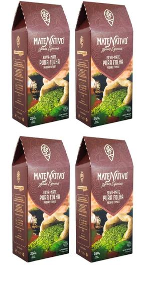 Imagem de 4 Erva Mate Chimarrão MATE NATIVO PURA FOLHA especial 250g