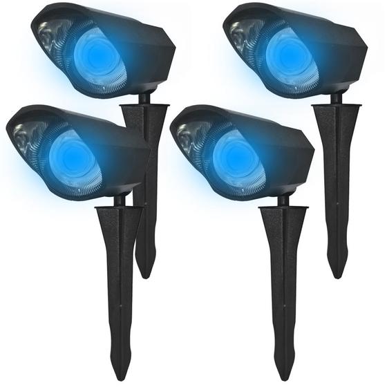 Imagem de 4 Espeto 5w Led Luz Azul Ilumina Jardim IP65 Bivolt Avant