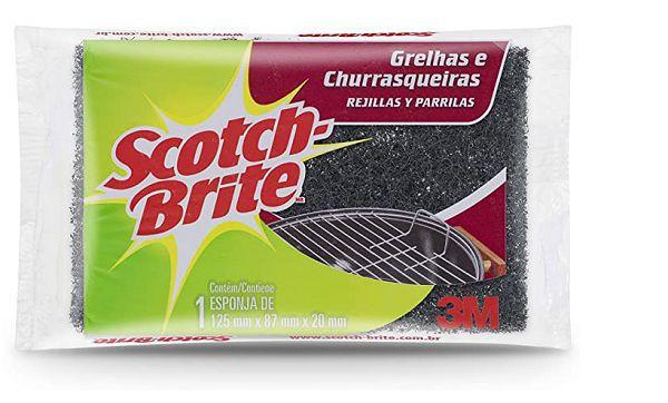 Imagem de 4 Esponjas para Grelhas e Churrasqueiras Scotch Brite