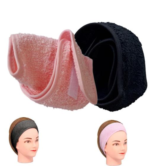 Imagem de 4 faixa atoalhada para cabelo ajustável Procedimentos Estéticos Skin Care