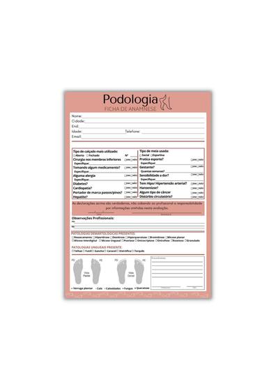 Imagem de 4 Ficha Bloco De Anamnese  Checklist Podologia CORES