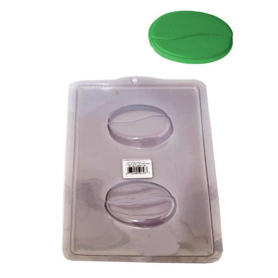 4 Forma (Kit) em Acetato Sabonete Oval Duas Partes 2 Cavidades Ref ...