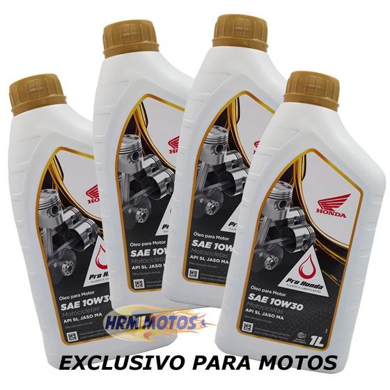 4 Frascos Óleo Motor 4T 10W30 Genuíno 1 Litro - Honda Menor preço em 4 Frascos Óleo Motor 4T 10W30 Genuíno 1 Litro - Honda