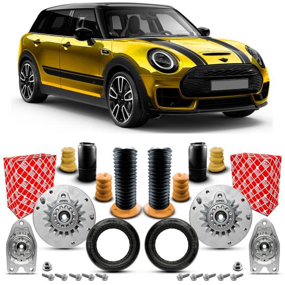 Imagem de 4 Jogo Kit Coxim Febi Batente Coifa Amortecedor Dianteiro Traseiro Mini Cooper Clubman JCW F54 2019 2020 2021 2022