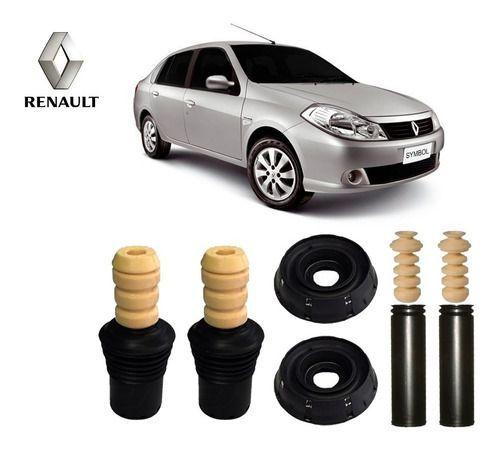 Imagem de 4 Kit Batente Coifa Coxim Dianteiro Traseiro Renault Symbol 2009 2010 2011