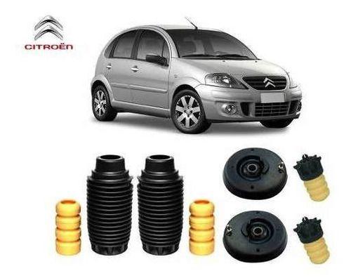 Imagem de 4 Kit Batente Coxim Dianteiro Traseiro Citroen C3 2008 2009 2010 2011