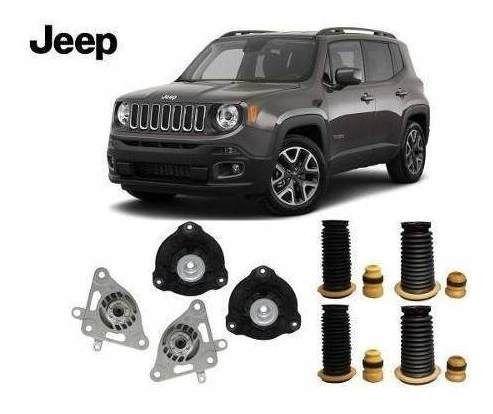 Imagem de 4 Kit Batente Coxim Dianteiro Traseiro Jeep Renegade 2015 2016 2017