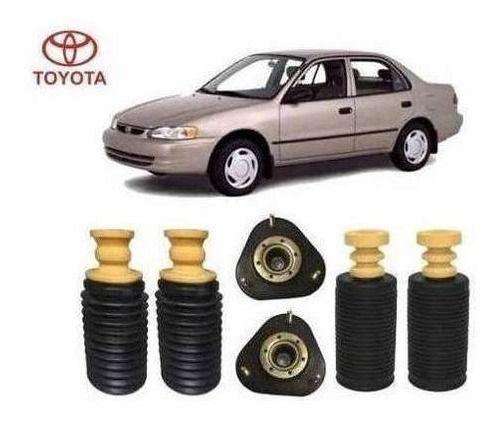 Imagem de 4 Kit Batente Coxim Dianteiro Traseiro Toyota Corolla 1998 1999 2000