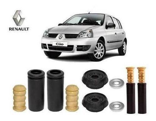 Imagem de 4 Kit Batente Coxim Rolamento Dianteiro Traseiro Clio 2001 2002 2003