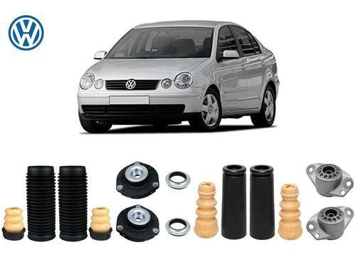 Imagem de 4 Kit Batente Coxim Rolamento Dianteiro Traseiro Polo Sedan 2004 2005 2006