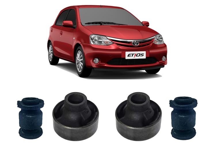 Imagem de 4 Kit Bucha Grande Menor Leque Dianteiro Etios 2012 2013 14