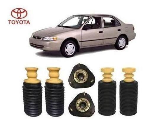 Imagem de 4 Kit Coxim Batente Coifa Dianteiro Traseiro Corolla 1998 1999 2000